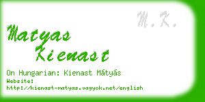 matyas kienast business card